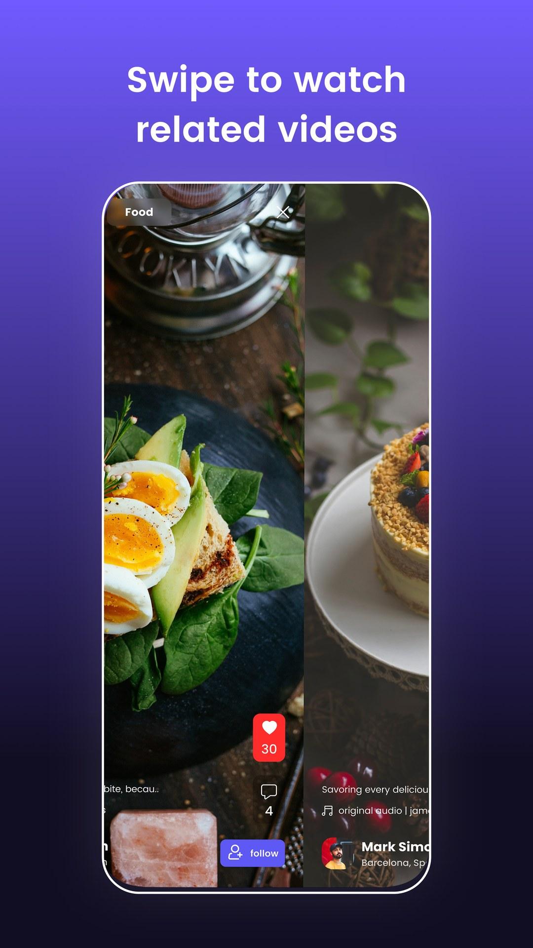 deepstory, swipe to watch related videos